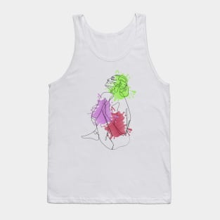 Abstract naked body  girl Tank Top